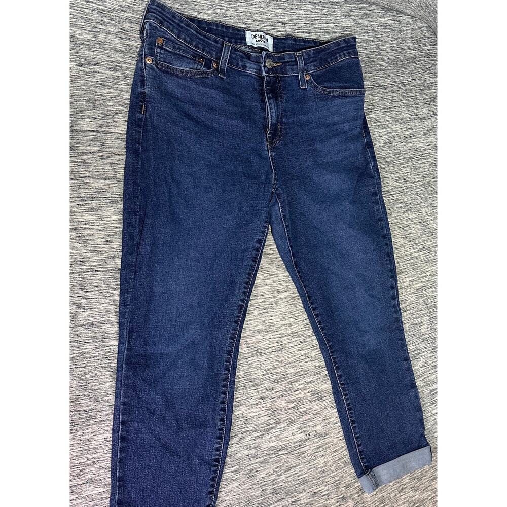 Levi’s Denizen Mid Rise Boyfriend Jeans Cuffed Dark Wash Size 10 W30 - Picture 5 of 14